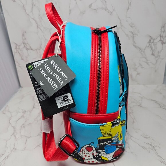 NWT Loungefly Dr Seuss Thing 1 and 2 Box Mini Backpack - Picture 5 of 8